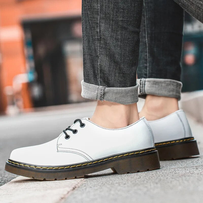 Casual Lace Up Leather Men Shoes