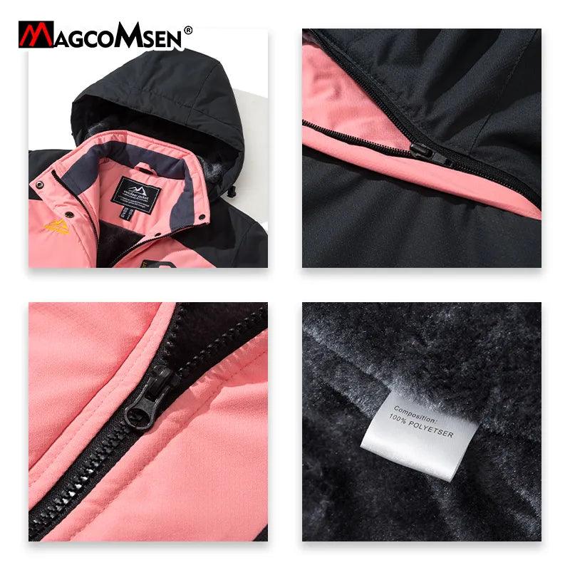 Ski Jacket Winter Warm Fleece Parka Waterproof Rain Snow Coat Windbreaker