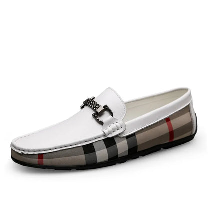 Men's Leather Patchwork Loafer Shoes