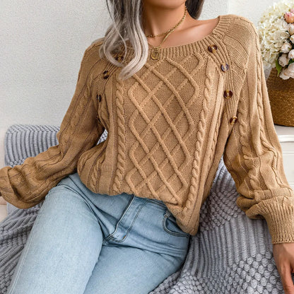 Knitted Pullover Casual Knitwear Long Sleeves Warm Sweater