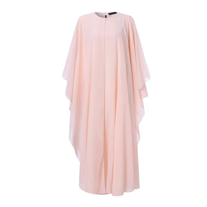 Long Abaya and Hijab 2pcs Long Sleeve Kaftan Dress