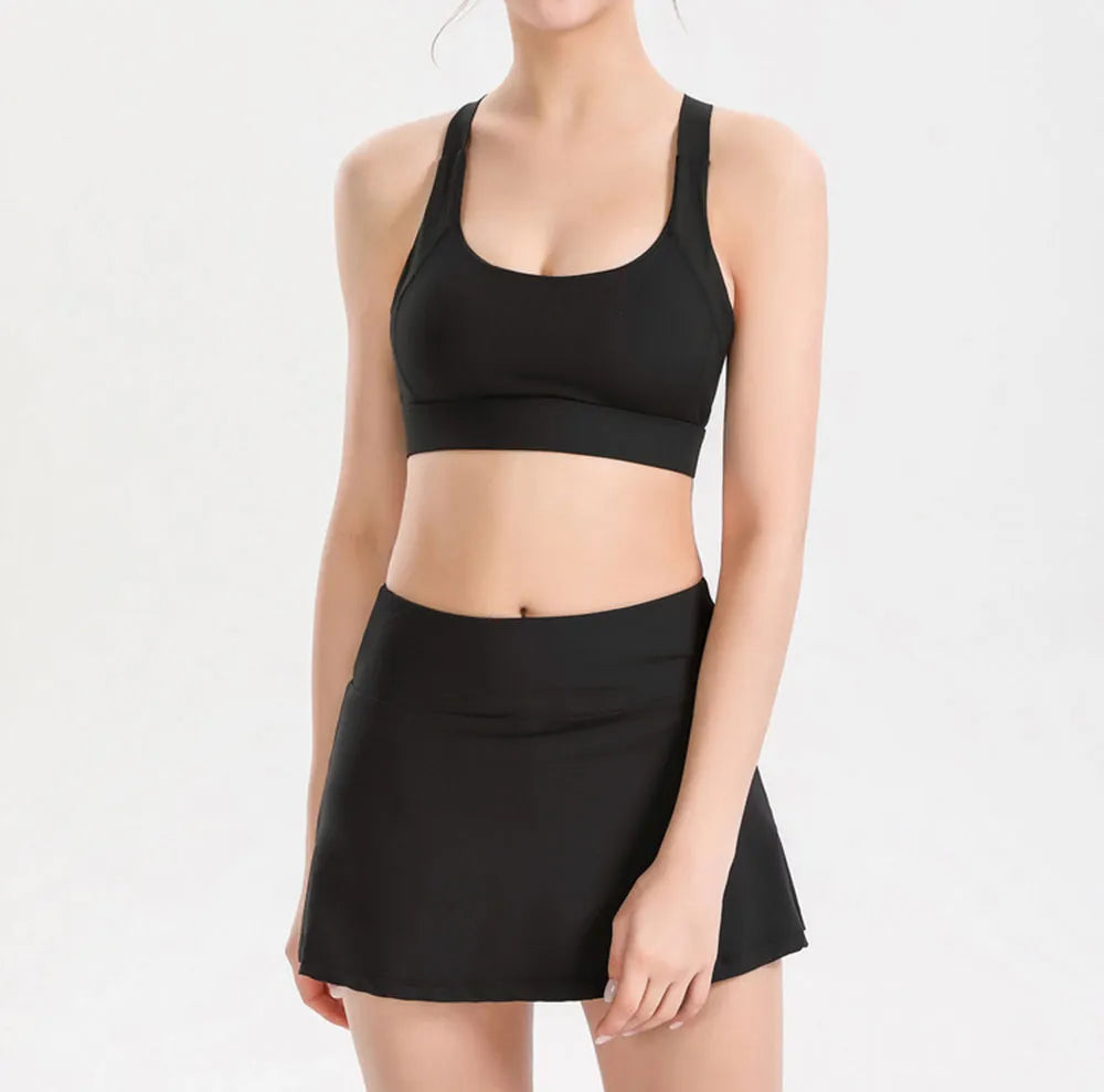 Slim Activewear Short Mini Skirts Exercise Running Fitness Tennis Skirt