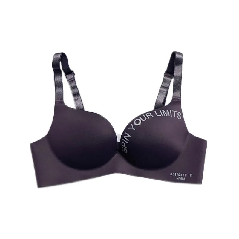 Seamless Bra Push Up Wireless Three Quarters