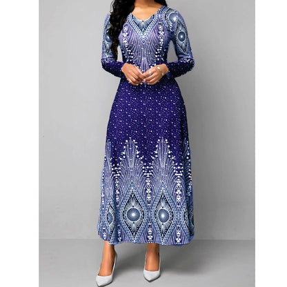 Loose Boho Vintage Elegant Plus Sizes Maxi Dresses