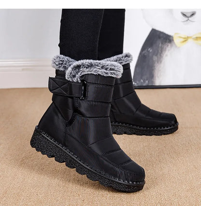 Waterproof Winter Faux Fur Snow Warm Cotton Ankle Boots