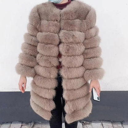 Fox fur down coat high quality