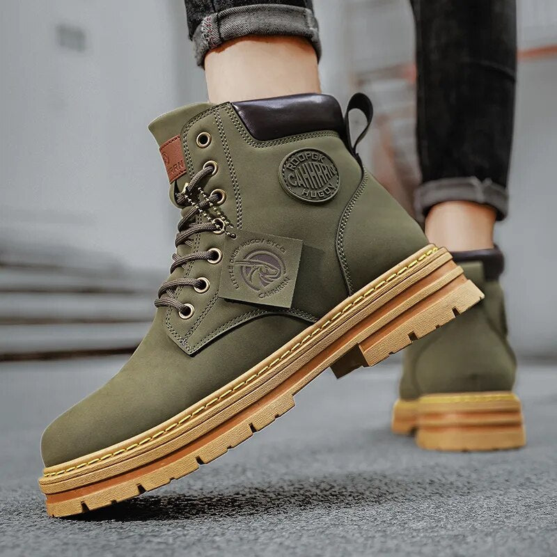 High Top Ankle Lace-Up Retro Boots