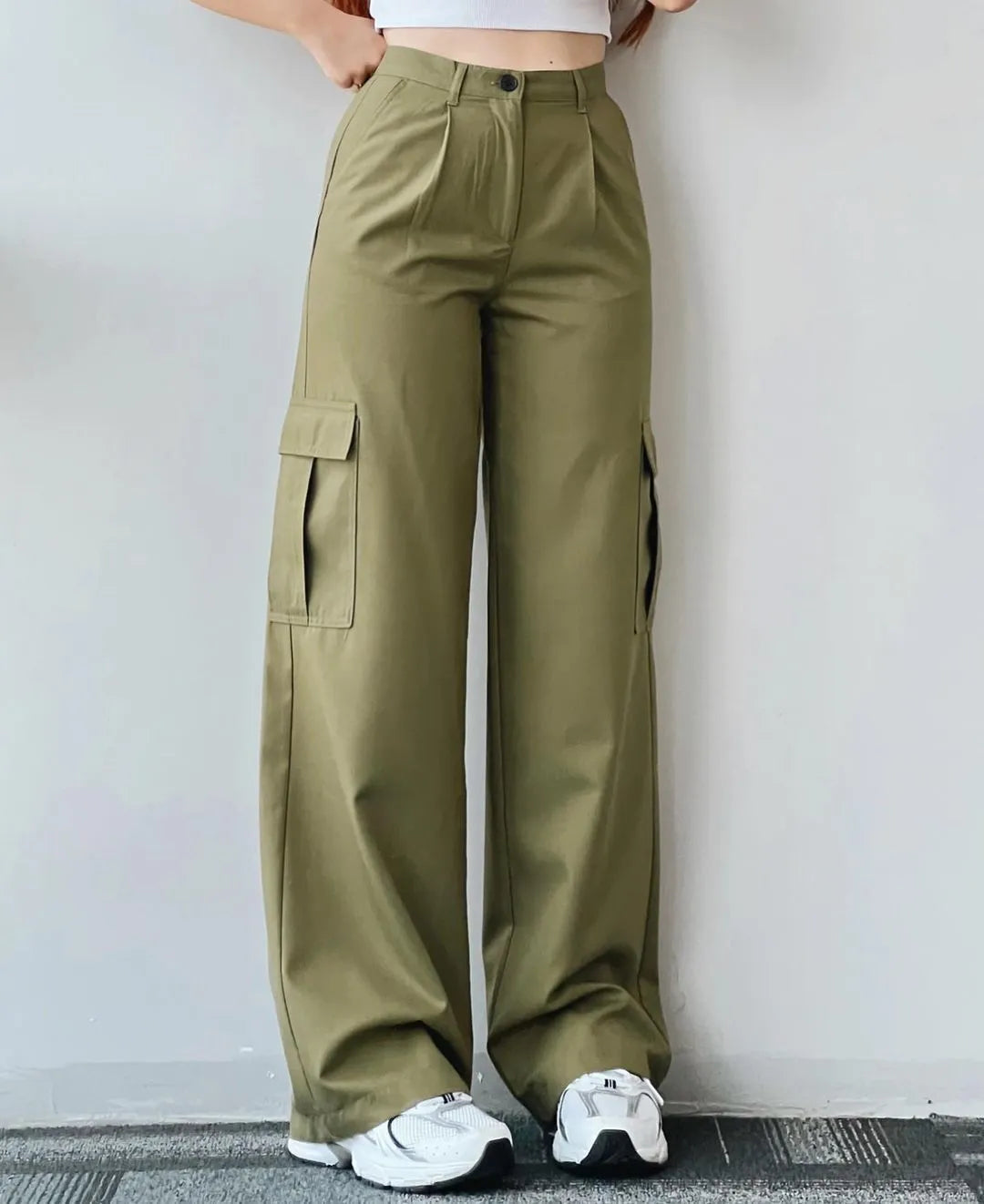 Thin High Waist Pocket Pants