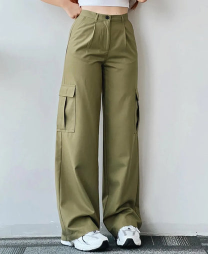 Thin High Waist Pocket Pants