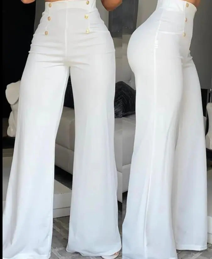 Elegant High Waist Wide Leg Bootcut Pants