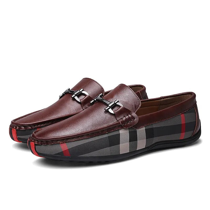 Men's Leather Patchwork Loafer Shoes