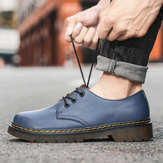 Casual Lace Up Leather Men Shoes