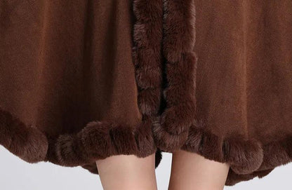 Europe America New Imitation Otter Rabbit Fur Collar Hooded Imitation Cashmere