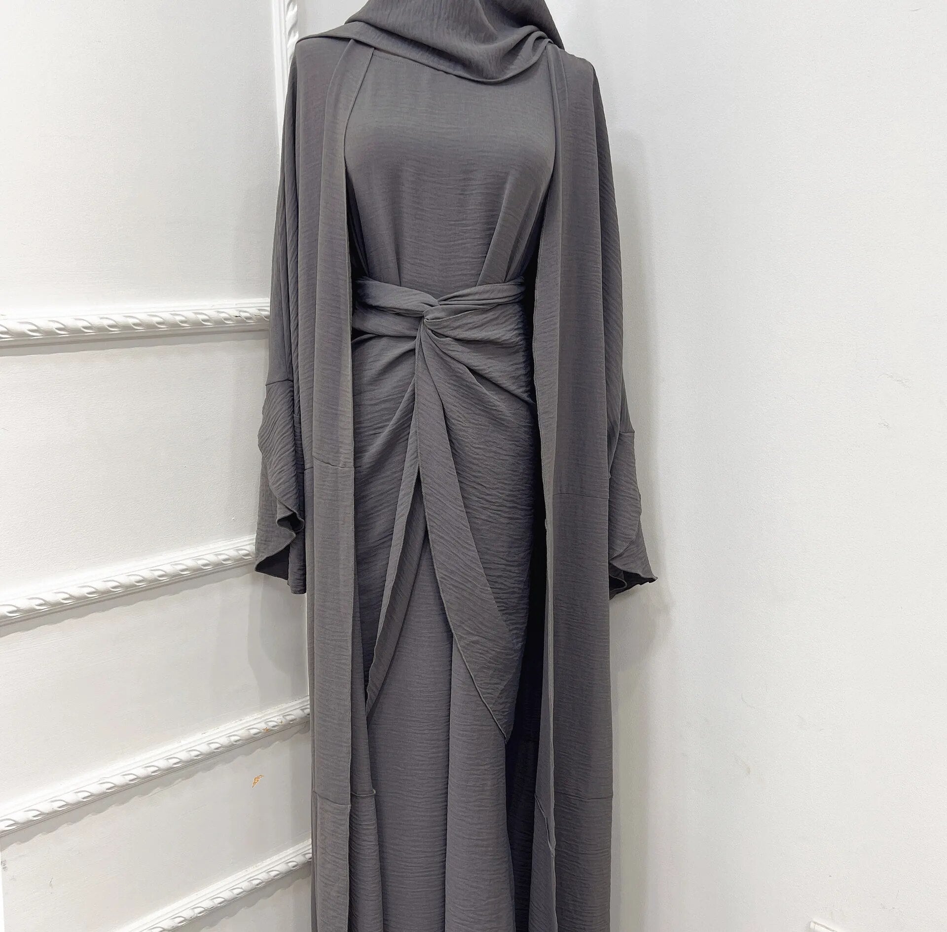 3 Piece Abaya Hijab Modest Set Kaftans