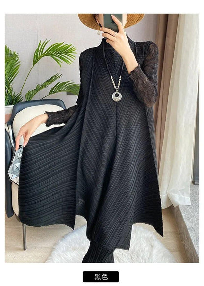 Two Piece Set New Loose Casual Lace Long with Pencil Pant