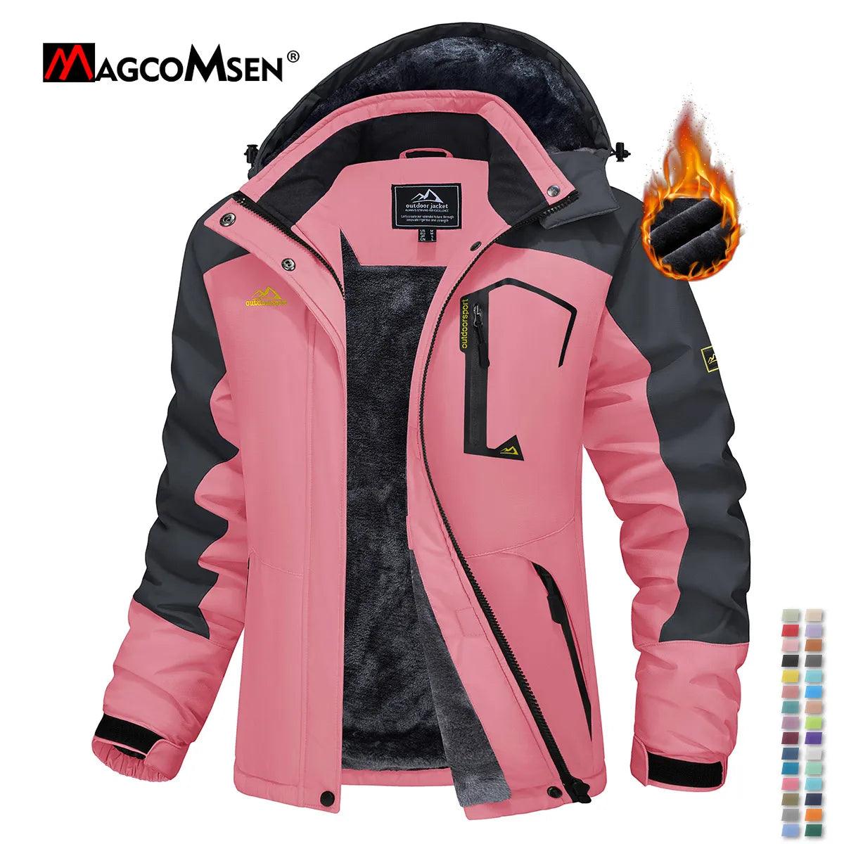 Ski Jacket Winter Warm Fleece Parka Waterproof Rain Snow Coat Windbreaker