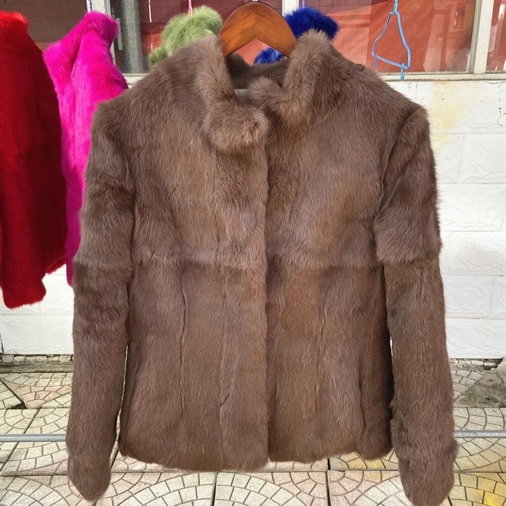 Natural Rabbit Fur Coat