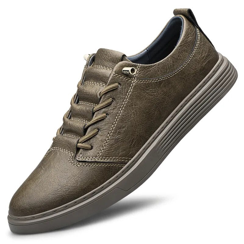 Leather Casual Oxford walking men shoes