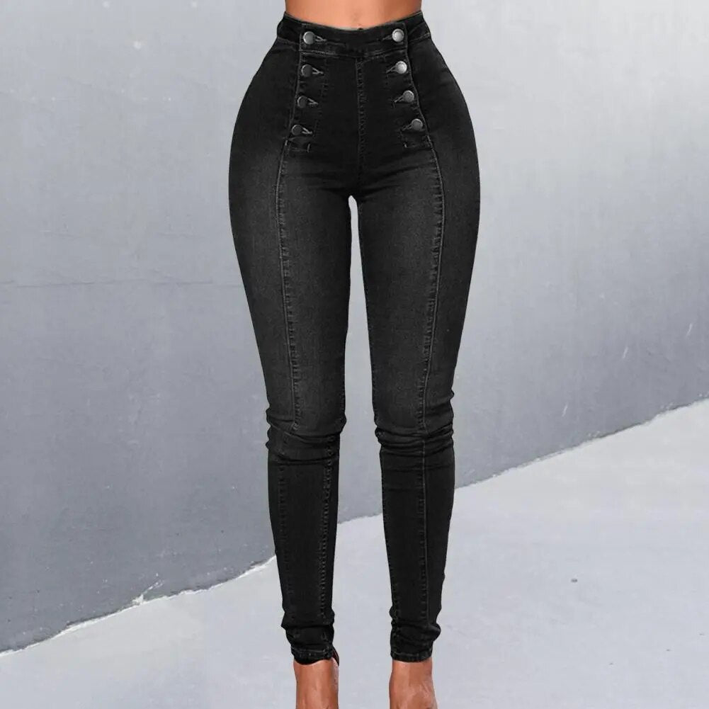 Ripped skinny denim casual pencil Jeans