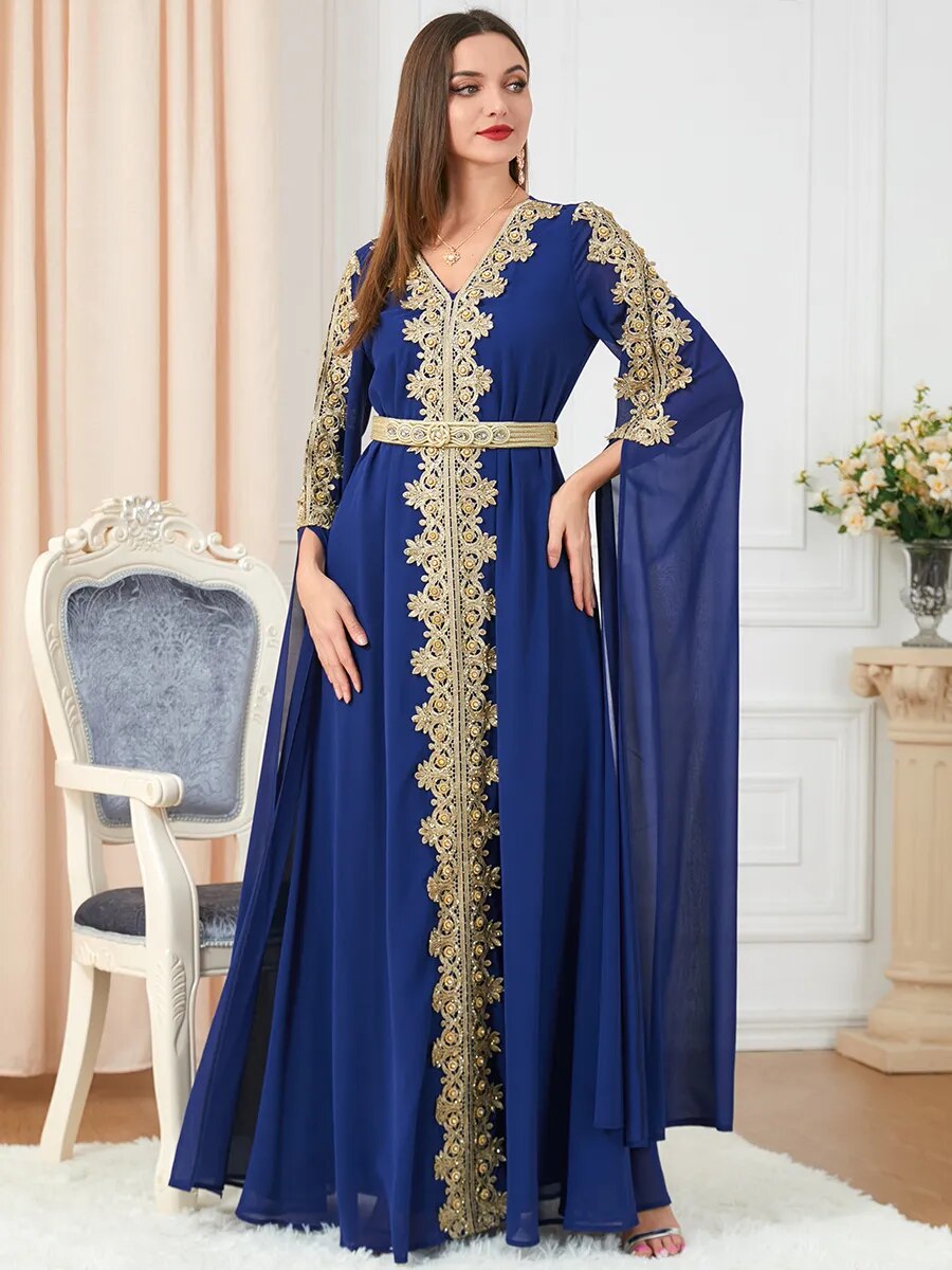 Moroccan Abaya Long Sleeve Kaftan Abaya Embroidery