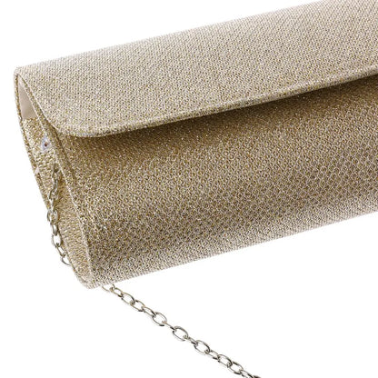 Luxury Chain Crossbody Envelope Shiny Clutch