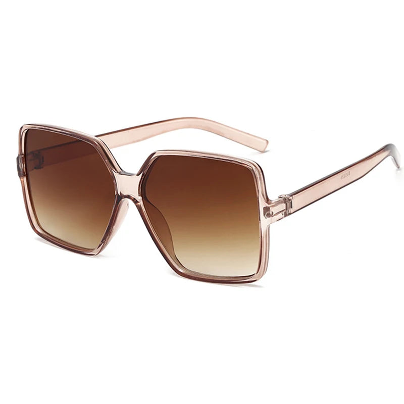 Trendy Vintage Oversized Sunglasses - Luxury Square Polarized Shades Unisex