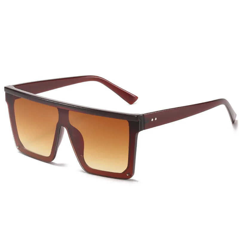 Multicolor Oversized Shield Sunglasses - Fashionable UV Protection Eyewear