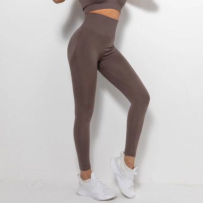 High Waist Scrunch Butt Seamless Leggings - Gym Yoga Fitness