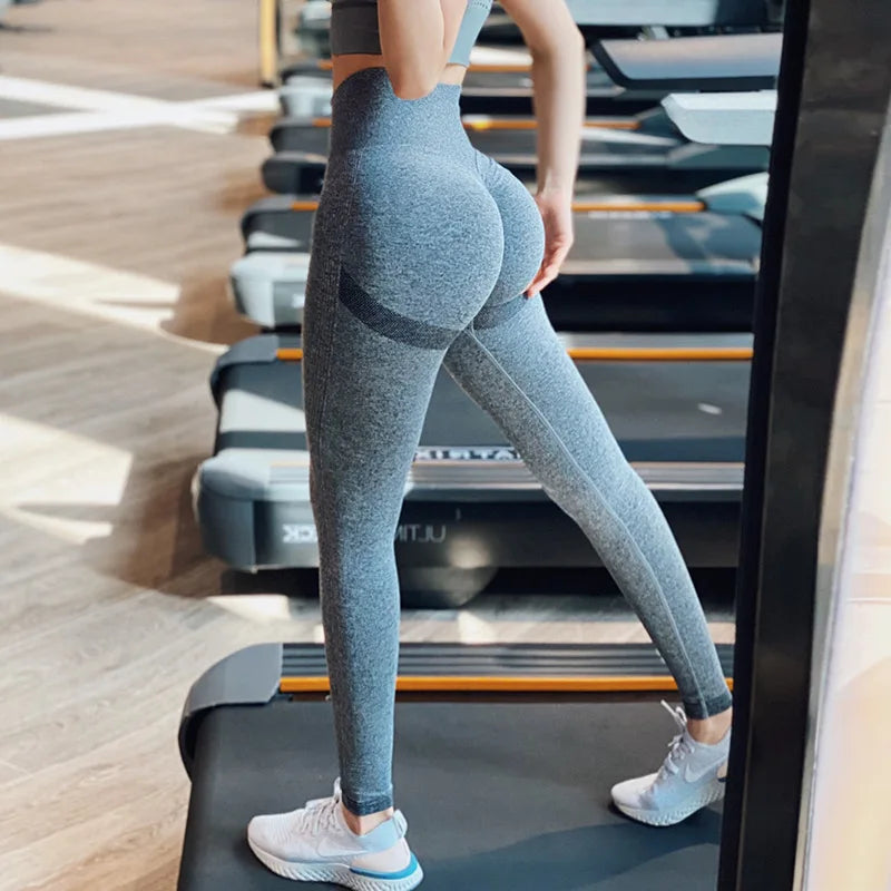 High Waist Scrunch Butt Seamless Leggings - Gym Yoga Fitness