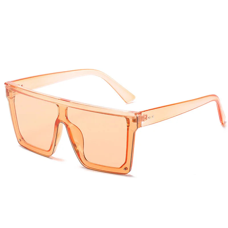 Multicolor Oversized Shield Sunglasses - Fashionable UV Protection Eyewear