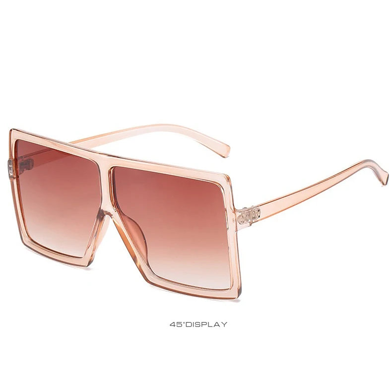 Trendy Vintage Oversized Sunglasses - Luxury Square Polarized Shades Unisex