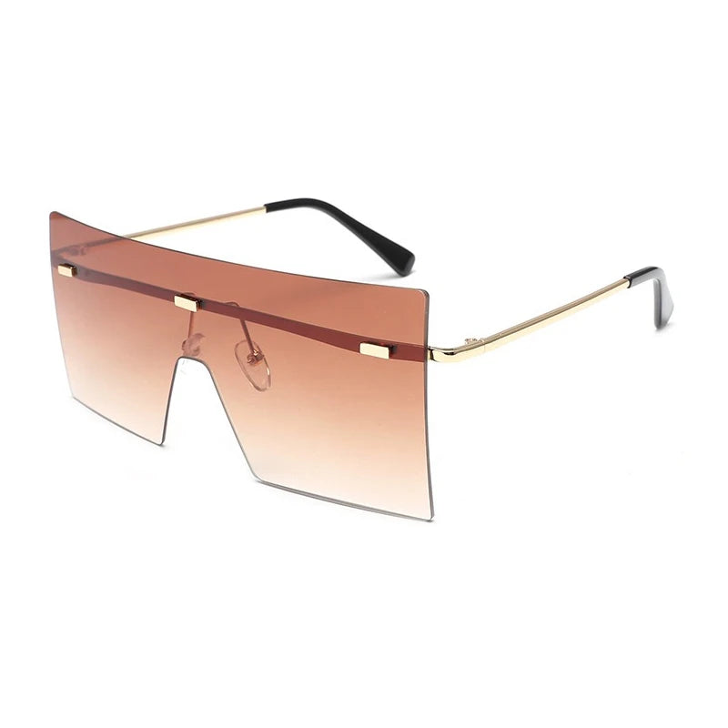 Trendy Vintage Oversized Sunglasses - Luxury Square Polarized Shades Unisex