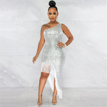 Elegant Sequin Maxi Prom Dress Stunning Design Party Glamour