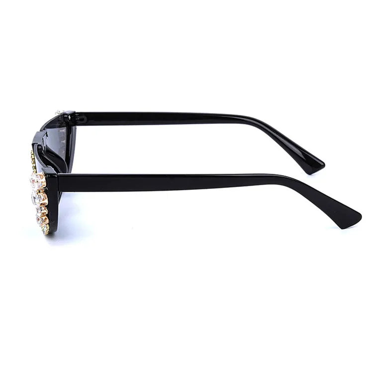 Rhinestone Cat Eye Sunglasses - Luxury Vintage Shades for Women