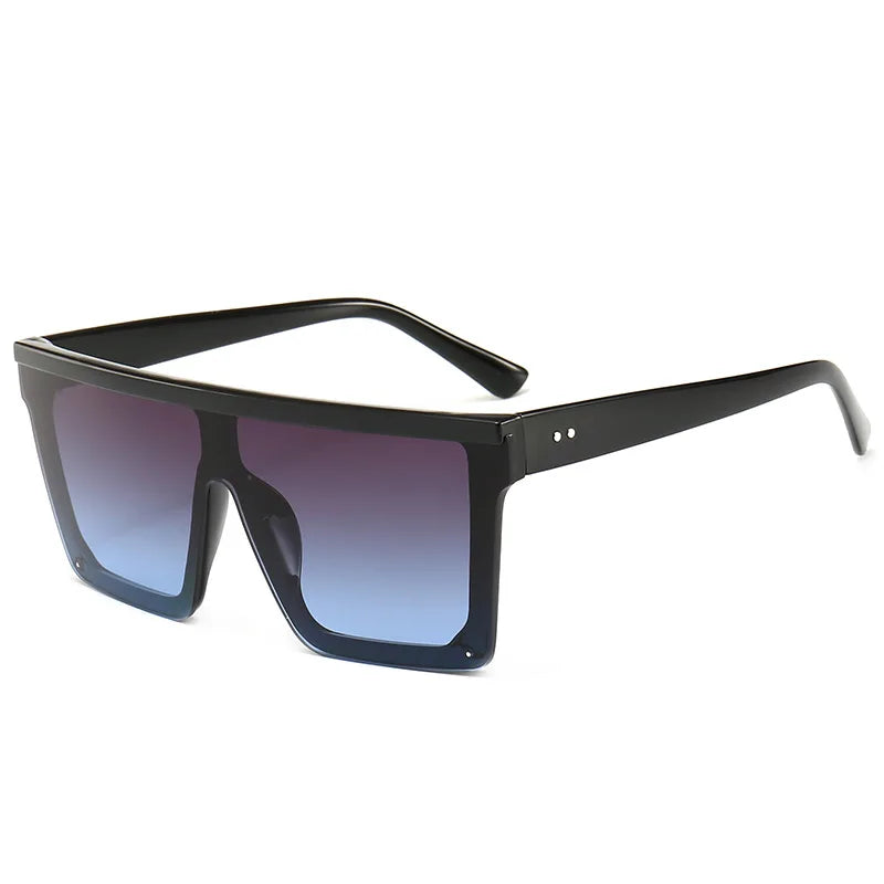 Multicolor Oversized Shield Sunglasses - Fashionable UV Protection Eyewear