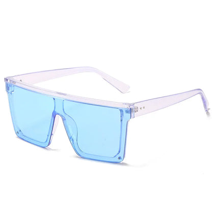 Multicolor Oversized Shield Sunglasses - Fashionable UV Protection Eyewear