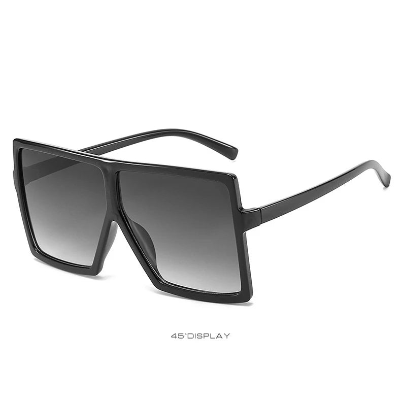 Trendy Vintage Oversized Sunglasses - Luxury Square Polarized Shades Unisex