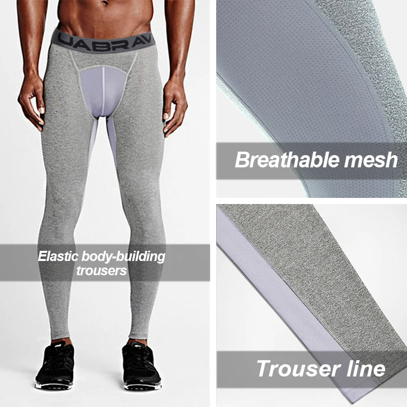 New Men's Leggings: Fitness Running Gym Tights Pants