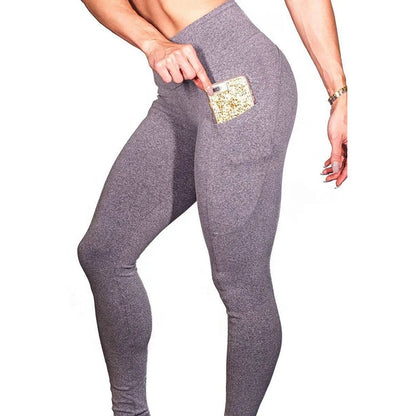 High-Waist Yoga Pants with Pocket - Workout Leggings for Women