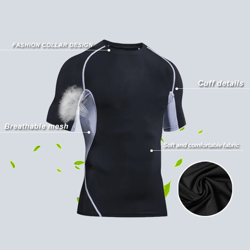 High Quality Compression Sport Running Men Shirt