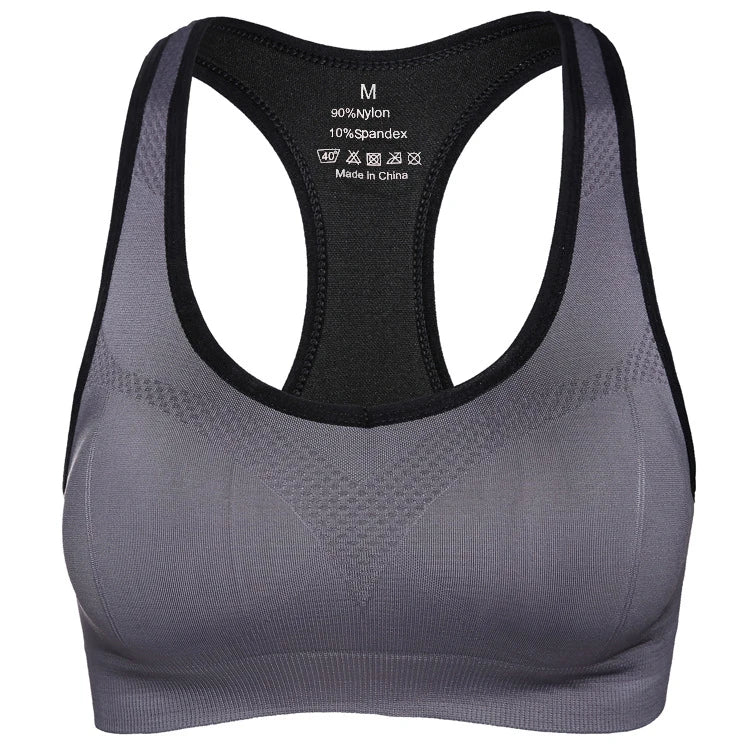 Supportive Racerback Yoga Bra - Padded Fitness Bra