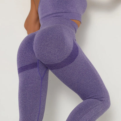 High-Waist Seamless Leggings - Scrunch Butt, Flexibility, Workout