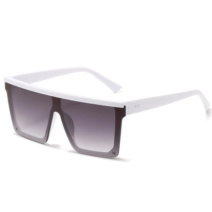 Multicolor Oversized Shield Sunglasses - Fashionable UV Protection Eyewear