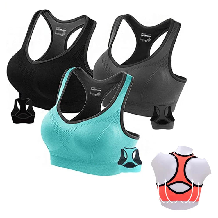 Supportive Racerback Yoga Bra - Padded Fitness Bra