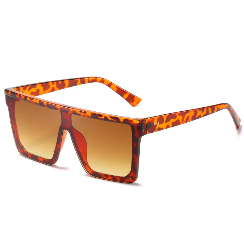 Multicolor Oversized Shield Sunglasses - Fashionable UV Protection Eyewear