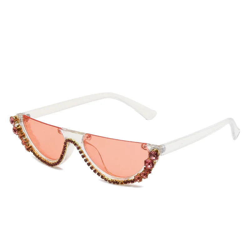 Rhinestone Cat Eye Sunglasses - Luxury Vintage Shades for Women